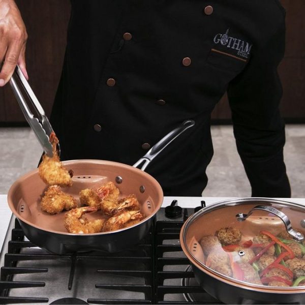 Gotham Non-Stick Air Fryer Pan/ Multipurpose Stir Fryer Pan - Image 4