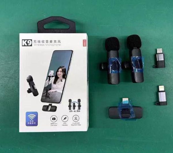 Lapel Wireless Microphone For Andriod, Type C and Iphone Double Mic 3Pin - Image 2
