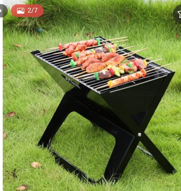 Charcoal Barbecue Grill X-Shape