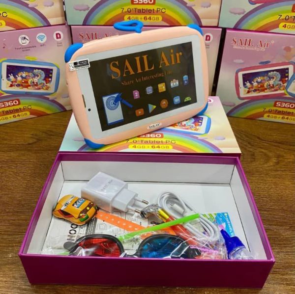 Sail Air Kids Tab S360, 7inches Tablet PC, Unbreakable Screen, 4GB + 64GB Memory, Dual SIM, WiFi With Accessories - Image 2