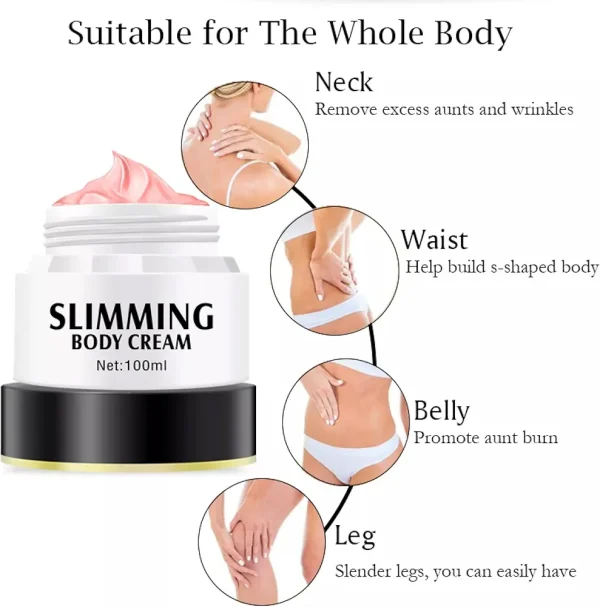 Aichun Beauty Slimming Body Cream Burning Fat Shrinking Firming Reducing Wrinkles Non-Irritating 3 Days Effective 100ml 3.4 oz - Image 2