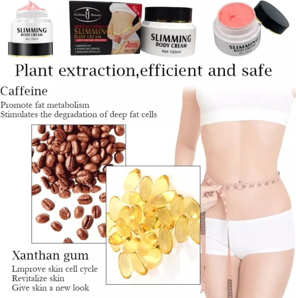 Aichun Beauty Slimming Body Cream Burning Fat Shrinking Firming Reducing Wrinkles Non-Irritating 3 Days Effective 100ml 3.4 oz - Image 4