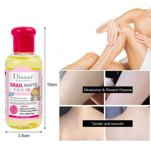 Disaar Snail White Face Oil Skin Lightening Ance Scars Beauty Moisturizing Repairs Serum Oil 75ml - Image 2