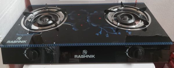 Rashnik Gas Cooker Glass Top Two Burner