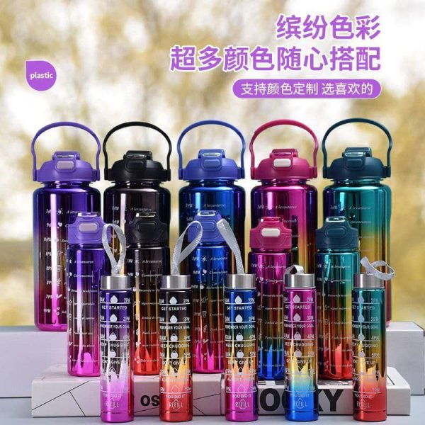Motivational Glossy Water Bottle 2Liters, 800ml and 200ml
