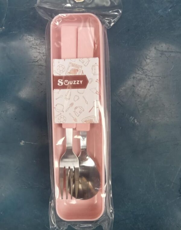 Cutlery Set With Cover 2 in 1