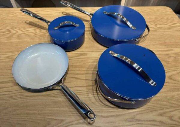 Luxury Cookware press Series Creamic Coating 7pieces