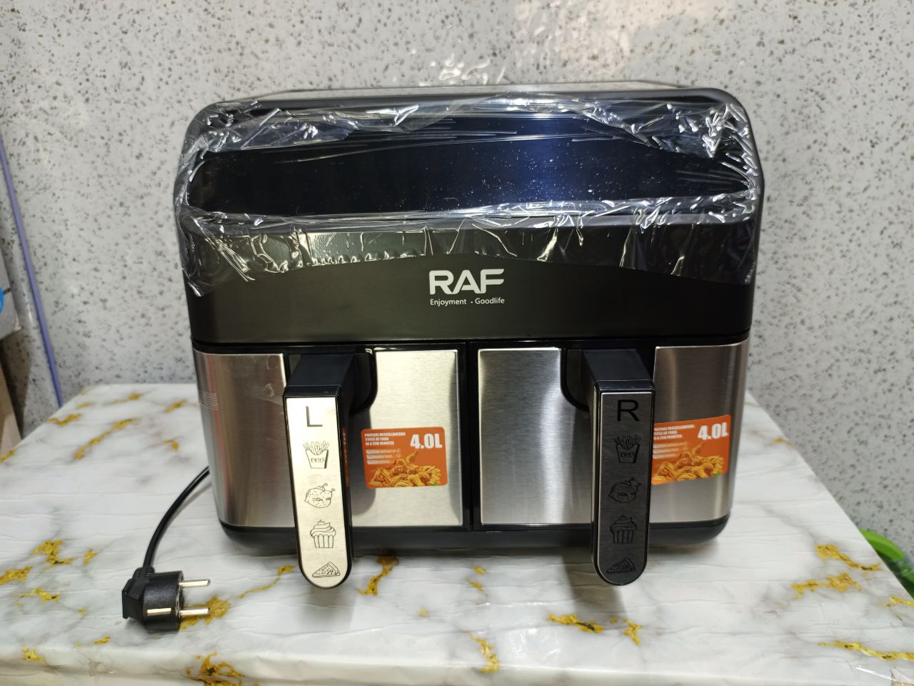 Raf Air Fryer 4.0liters + 4.0liters 2000watts Double Door Digital Display - Image 3