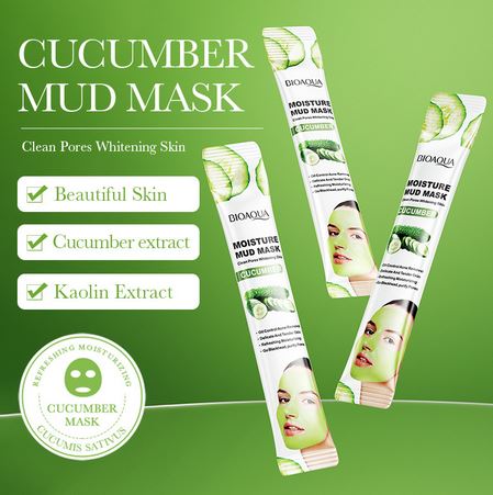 BIOAQUA Cucumber Moisturizing Mud Mask Smooth, Soft, Hydrating, Brightening, Cleansing