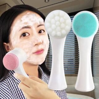 Double-Sided Face Cleansing Brush Silicone Facial Cleanser