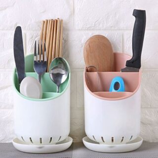 Double Layer Cutlery Rack