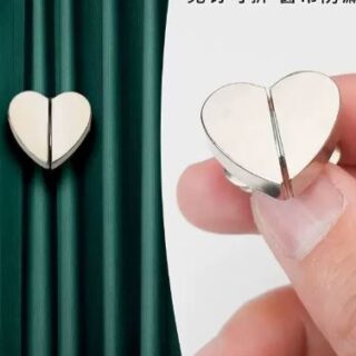 Heart-Shaped Curtain Magnetic Buckle Closure Fixing Device Buckle Gap Anti-Light Leakage Artifact Invisible Magnetic Curtain Buckle
