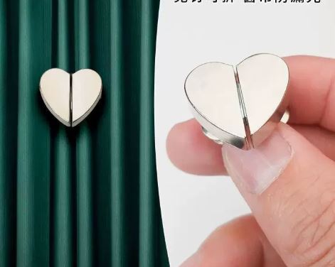 Heart-Shaped Curtain Magnetic Buckle Closure Fixing Device Buckle Gap Anti-Light Leakage Artifact Invisible Magnetic Curtain Buckle